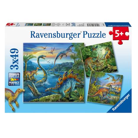 Dinosaur Fascination 3 x 49pc Jigsaw Puzzles £7.49